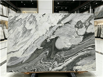 Polished Cipollino Nero Marble Slabs