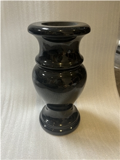 Shanxi Black Granite Memorial Vases