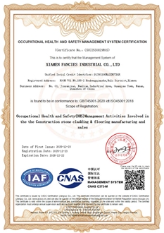 OCCUPATIONAL HEALTH AND SAFETY MANAGEMENT SYSTEM CERTIFICATION