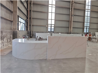 5059 Calacatta Paris Reception Desk Commercial Counters