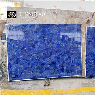 Blue Lapis Lazuli Slab Semiprecious Stone Slabs