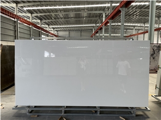 Polished Pure White Sintered Stone Slabs 20Mm