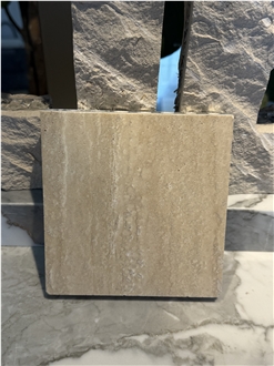Mexico Beige Travertine, Grout Filled Honeycomb Panels