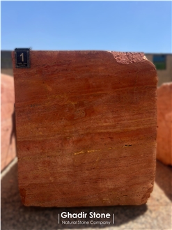 Iranian Red Travertine Blocks