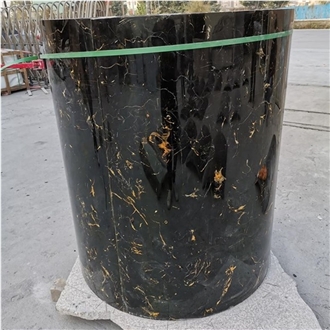 Black And Gold Marble Panel Hollow Column