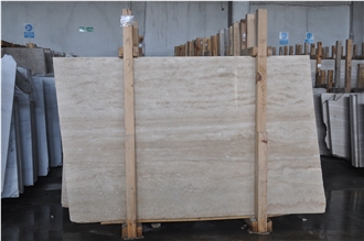 Classic Light Travertine Vein Cut Slabs