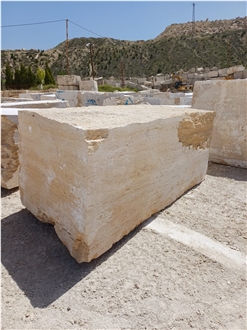 Denizli Travertine Vein Cut Blocks