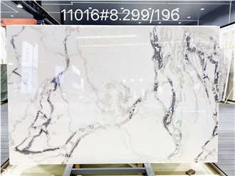 Dover White Marble Slabs, Caribbean Fendi White Marble Slabs