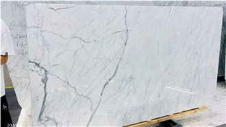 Statuario Venato Marble Slabs, Polished