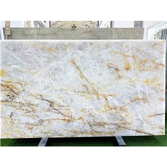 Cristallo White Quartzite Slabs Polished