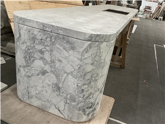 Brazilian Super White Quartzite Kitchen  Countertop