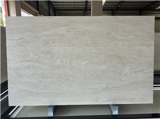 High-Quality Italian Pure White Travertine Slabs