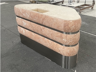 Rosa Tea And Golden Sunset Marble Counter Furniture