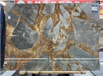 Italian Premium Grey & Gold Marble Slabs