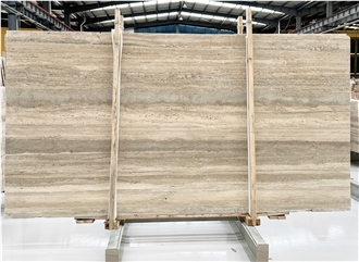 Italy Silver Grey Travertine Vein Cut Crosscut Slabs