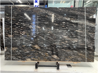 Titanium Gold Granite Slabs For Subway