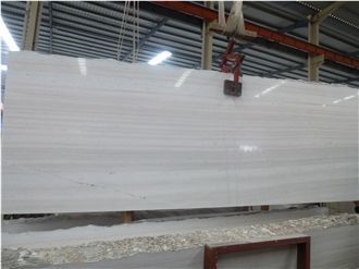 Crystal White Wood Marble Slabs