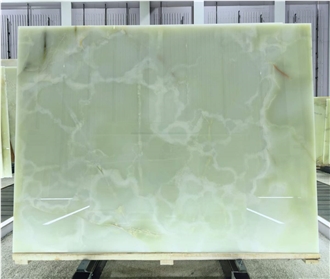 Polished Afghan Green Onyx Slabs For Walls And Floors