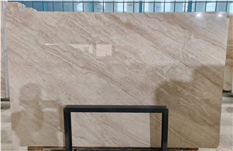 Polished Beige Italian Daino Venato Marble Slabs For Walls