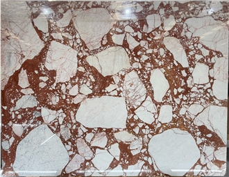 Polished Red Calacatta Burgundy Marble Slabs For Walls