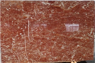Polished Red Rosso Francia Marble Slabs For Walls And Floors