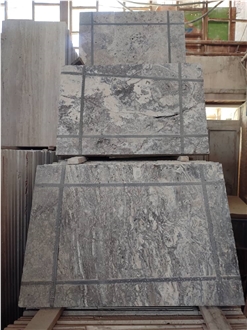 Persian Silver Travertine Tiles Pattern