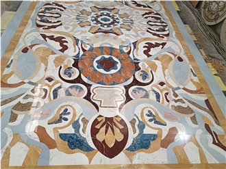 Luxury Marble Waterjet Medallions Interior Decoration