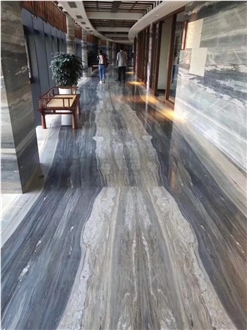 Luxury Palissandro Blue Marble Tiles For Wall Flooring