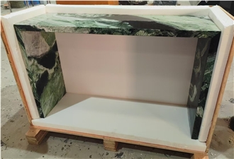 Shangri-La Green Marble Hallway Console Table