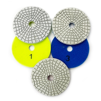 100Mm Industrial Grade Petal Beige Wet 3 Steps Polishing Pad