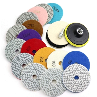 4 Inch 100Mm Diamond 7 Step Wet Polishing Pad