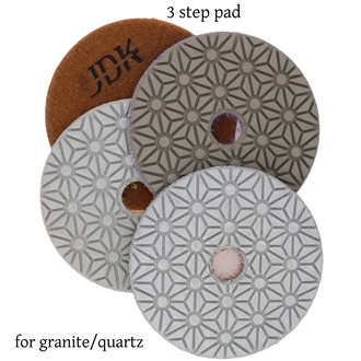 New Type 3 Step Wet Polishing Pad For South American Granite
