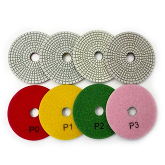 Professional Grade 3 Steps Shape Wet Diamond Polishing Pad