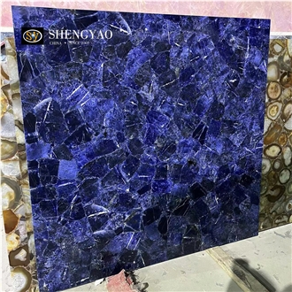 Luxury Blue Sodalite Jasper Semiprecious Stone Slabs