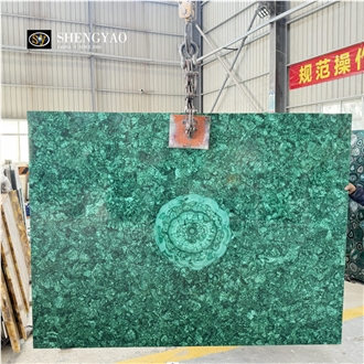 Luxury Villa Decoration Green Malachite Slab Gemstone Slabs