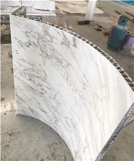 Calacatta Marble Curved Honeycomb Panels