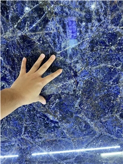 Premium Blue Sodalite Semiprecious Stone Slabs