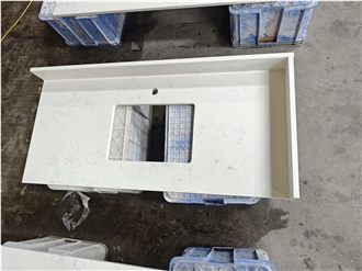 4044 Bianco Carrara Artificial Stone Bath Countertop