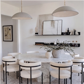 Carrara Marble Dining Table Top