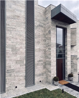 Silver Travertine Tiles For Exterior Wall And Floor Cladding