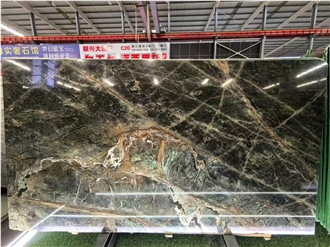 Rainforest Green Marble Slabs Polished