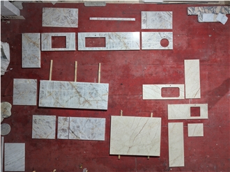 Cristallo Quartzite Prefab Bathroom Countertop