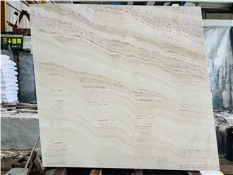 Iran Super White Travertine Slabs For Outdoor Decoration