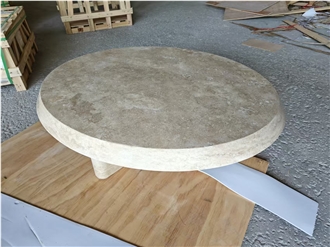 Super White Travertine Coffee Table