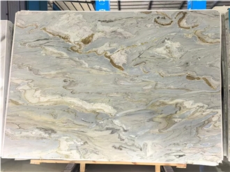 Elegant Andes Snow Blue Marble Slabs