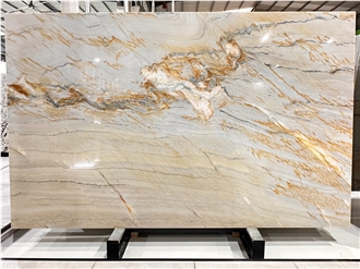 Elegant Fusion Gold Quartzite Slabs