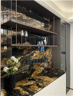 Luxury Custom Size Titanium Granite  Kitchen Countertop