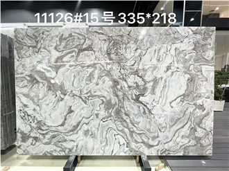 Modern Andes Snow White Marble Slabs