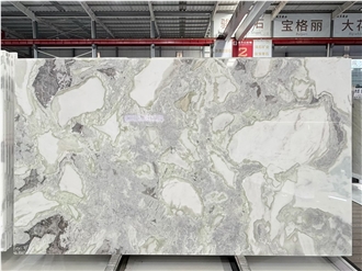 Namibia Picasso White Marble Slabs