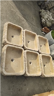 Natural Travertine Bathroom Vessel Sink On Sell